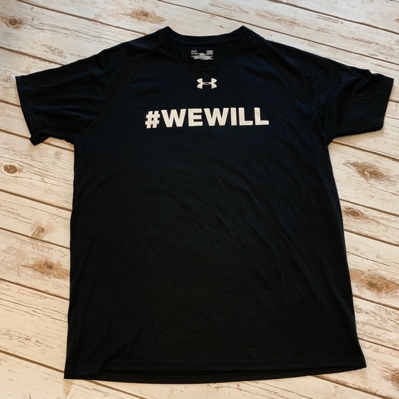 Under Armour UA HeatGear T-Shirt #WeWill Medium - Picture 1 of 4